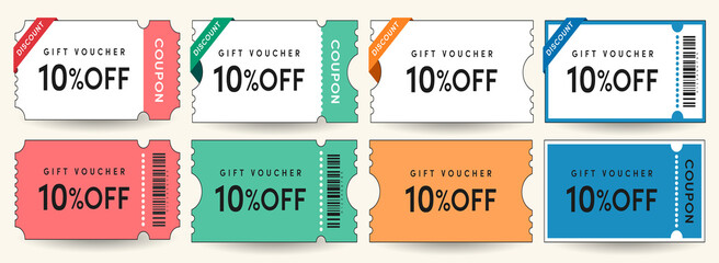 COUPON FASHION TICKET CARD  element template for graphics design. Vector illustration