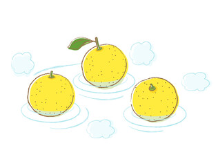ゆず湯をイメージしたイラスト