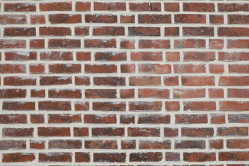 Vintage red brick wall background, loft style with no person, space for text