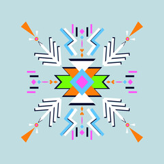 Geometric ethnic pattern seamless flower color oriental. seamless pattern. Design for fabric, curtain, background, carpet, wallpaper, clothing, wrapping, Batik, fabric,Vector illustration.pattern sty.