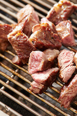 lamb ribs on the grill