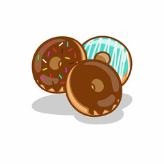 Sweet doughnuts vector