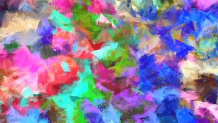 Fototapeta na wymiar Colorful Texture Painting on Canvas with Strokes. Modern Cover Design Texture.