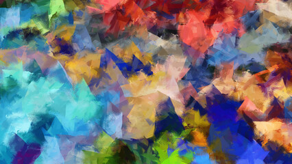 Naklejka premium Colorful Texture Painting on Canvas with Strokes. Modern Cover Design Texture.