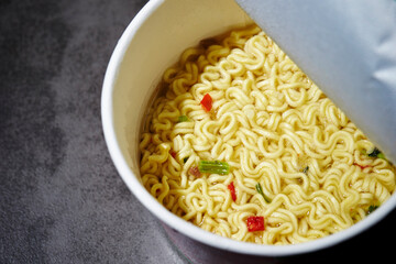 instant cup noodles,Ramen in a disposable container