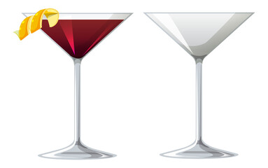 Martinez cocktail in the glass