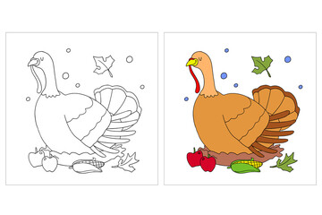 Hand Drawn Thanksgiving Coloring Pages for kids 2