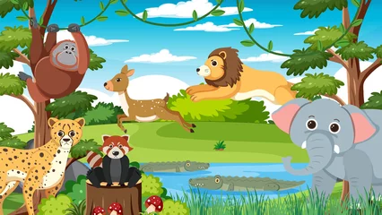 Cute wild animals in the forest © blueringmedia