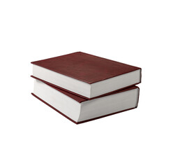 Stack of Two Books. Reading, Studing and Learning Thematic Concept Template for Clipart. File with Clipping Path.