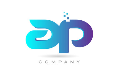 AP alphabet letter logo icon combination design. Creative template for business and company