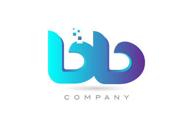 BB alphabet letter logo icon combination design. Creative template for business and company