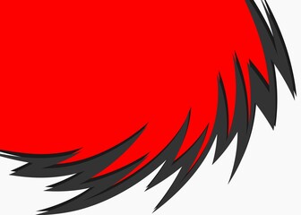 Abstract background with curved spikes pattern and with some copy space area