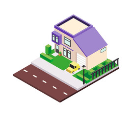 Town House Isometric Composition