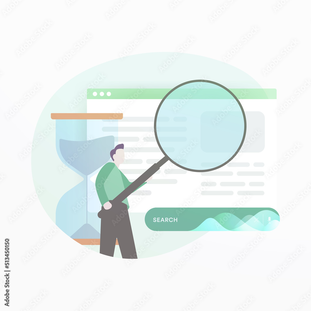 Wall mural exit rate, time on page or dwell time seo concept. search engine optimization analytics metrics