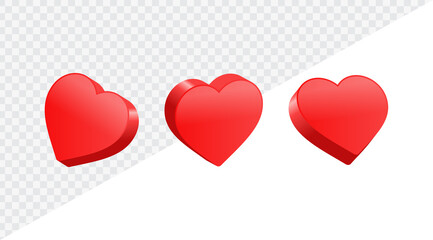heart icon sign, like favorite icon, social media notification icons, post reactions for social network. social media hearts symbol shape, 3d rendering, 3d illustration © icons gate