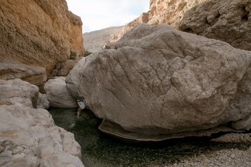Refreshing swimming visit to Wadi Bani Khalid, Oman