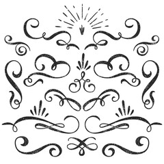 Hand-drawn caligraphic borders.