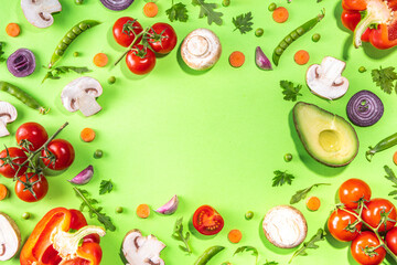 Various fresh vegetable background