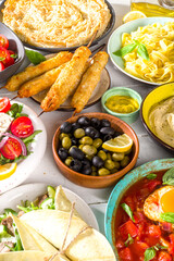 Set of Mediterranean foods