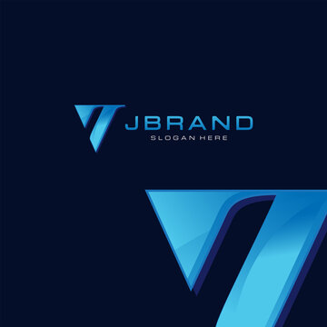 Initial J creative logo design vector