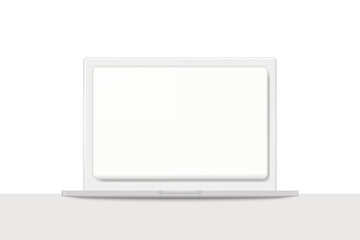 Laptop with blank screen isolated. Mockup display ,screen vector. Computer notebook. Electronic device mockup.