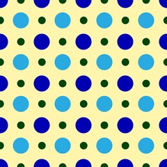 Big and small colorful polka seamless pattern