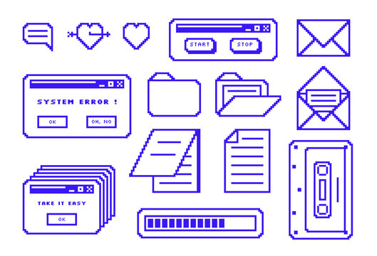 Old pc window 90s retrowave style. Retro message box with buttons. Vector illustration of UI and UX.