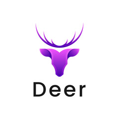 deer 3D logo design inspiration. deer icon. deer head
