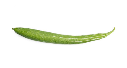 single Snake gourd isolated on white background.