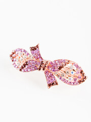 hair clip with rhinestones for women shiny on a white background