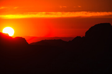 Sunset at Wadi Musa, Jordan