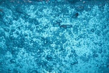 bubbles in clean blue water