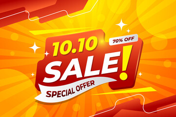 10 10 Sale Banner Promotion Template