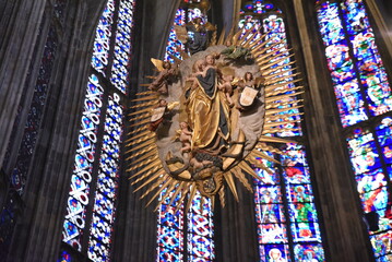 Vierge du choeur de la cathédrale d'Aix-La-Chapelle. Allemagne
