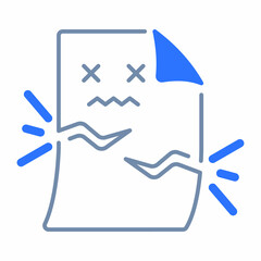 broken empty state single isolated icon with outline style