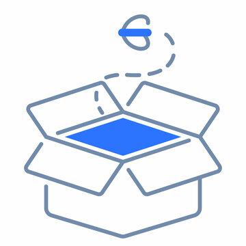 box empty state single isolated icon with outline style