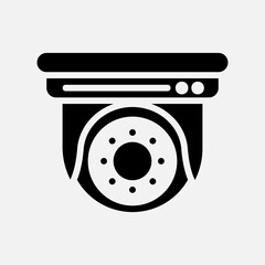 CCTV icon in solid style about smart home, use for website mobile app presentation