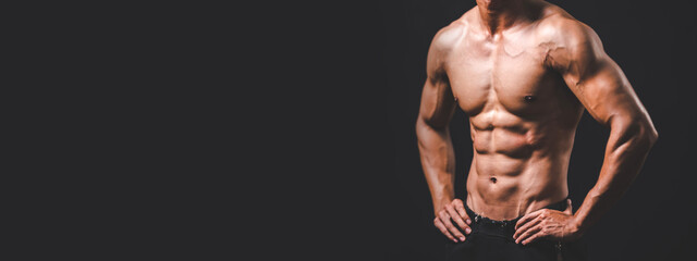 strong athlete man person exercising in the sport gym, workout exercise training in fitness for body strong and fit, bodybuilding training and healthy people lifestyle concept