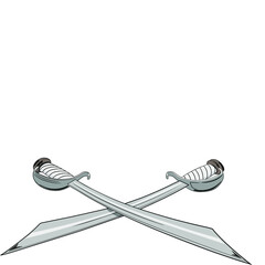 vector illustration of two pirate sword