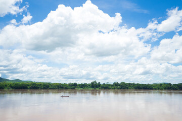 clouds over the river