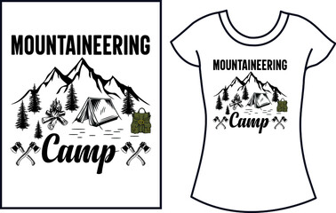 Camping SVG typography t shirt design. Adventure mountain t shirt design.  Funny t shirt design for gift.