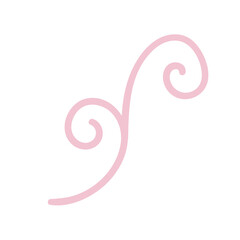 Fototapeta premium Hand drawn pink element in doodle style.