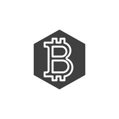 NFT bitcoin vector icon