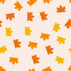 Naklejka na ściany i meble simple vector background autumn leaves
