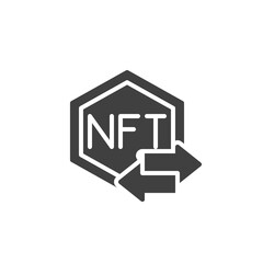 NFT transfer vector icon