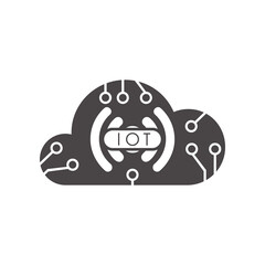 Internet things logo. Artificial Intelligence. Vector.