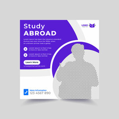 social media Study abroad post templates