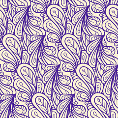 Ethnic style abstract doodles seamless pattern.