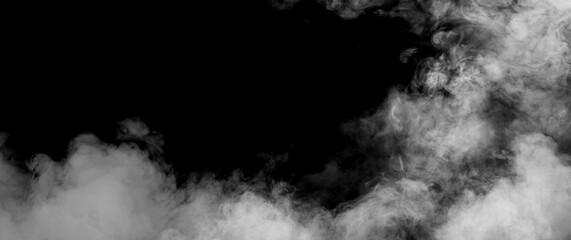 smoke abstract over black background 