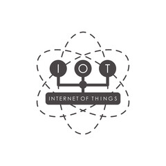 Internet thing logo symbol. IoT concept. Vector illustration.